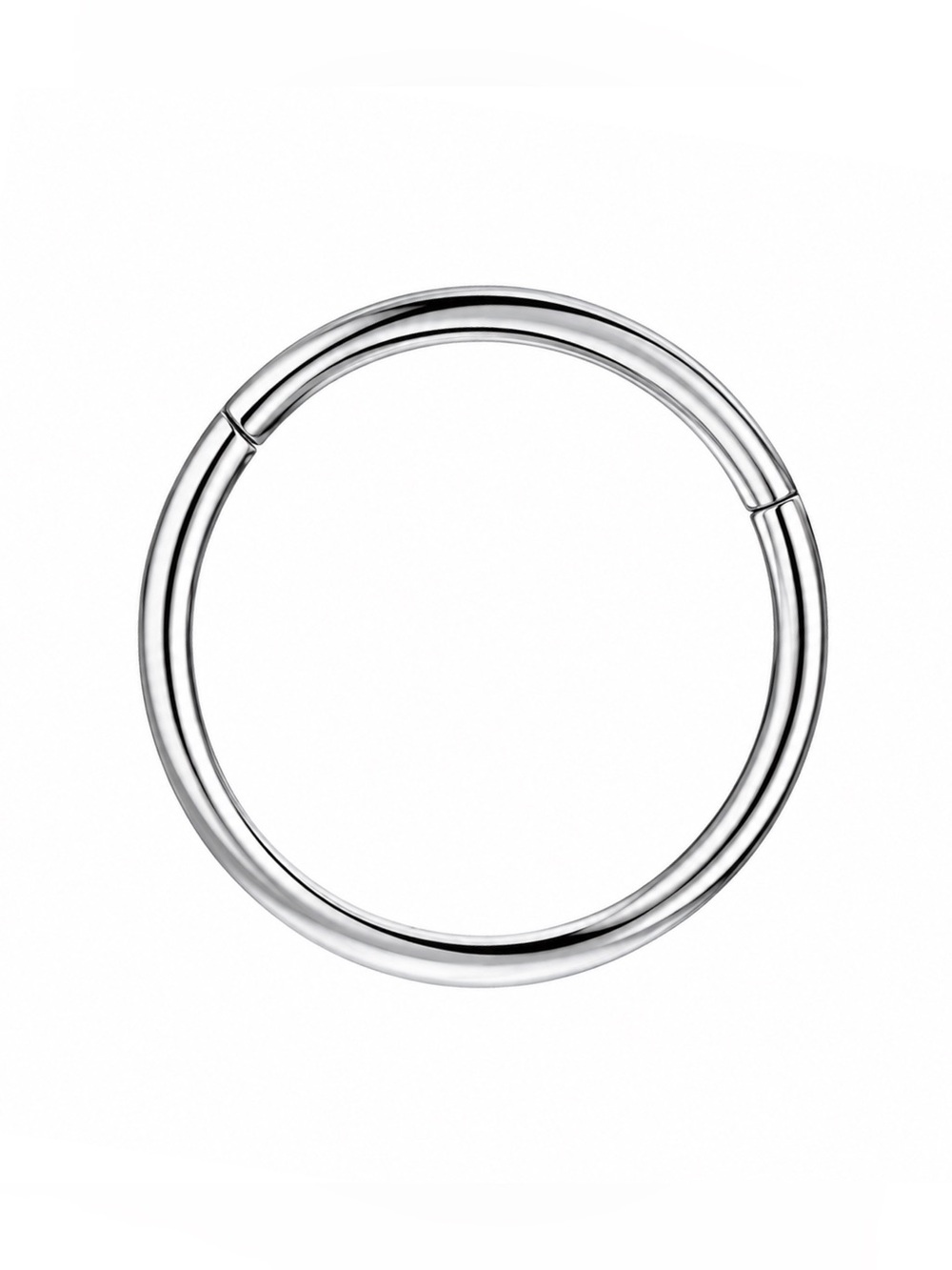 Silver Clicker Hoop Ring Stainless Steel Septum Nose Cartilage Earring